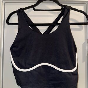 Move With You Women's Black and White Sports Bra